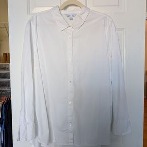 Old Navy The Classic Shirt Women's XXL Long Sleeve Button Down Top Blouse White